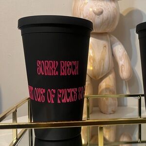 Custom tumbler with straw